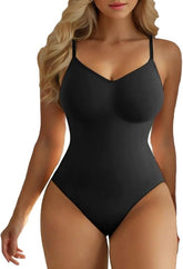 Avidlove Bodysuit Shapewear Bodysuits Spaghettiträger V-Ausschnitt Schlankheits-Tanga Body Shaper Bauchkontrolle S-3XL